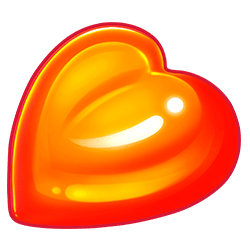 Orange heart candy symbol