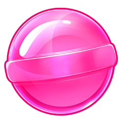 Pink round candy symbol