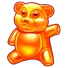 Orange gummy bear symbol
