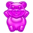 Purple gummy bear symbol