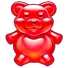 Red gummy bear symbol
