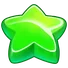 Green star candy symbol