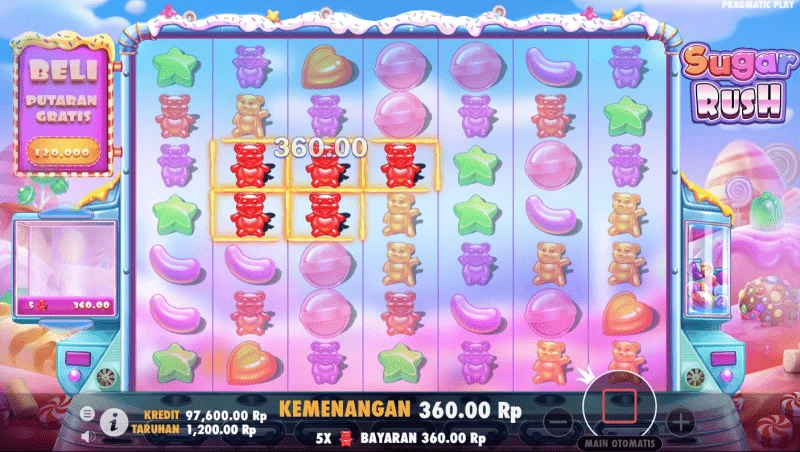 sugar rush slot untuk uang